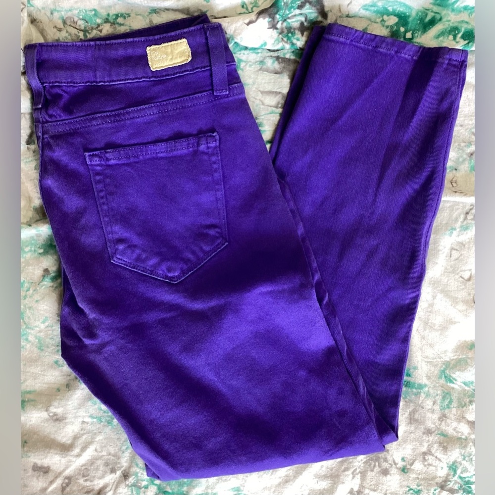 PAIGE Deep Purple Roxie Capri Denim Jeans 28